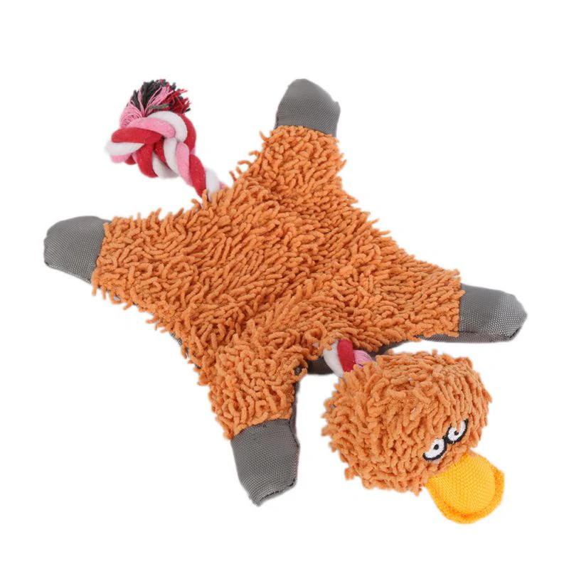 HULIANFU Pet Dog Plush Toy Squeaker Chew Animal Toy Octopus Skin Shell Bite Resistant Plush Toy Funny Durability Molar Toy Pets Supplies - Deanwangkt