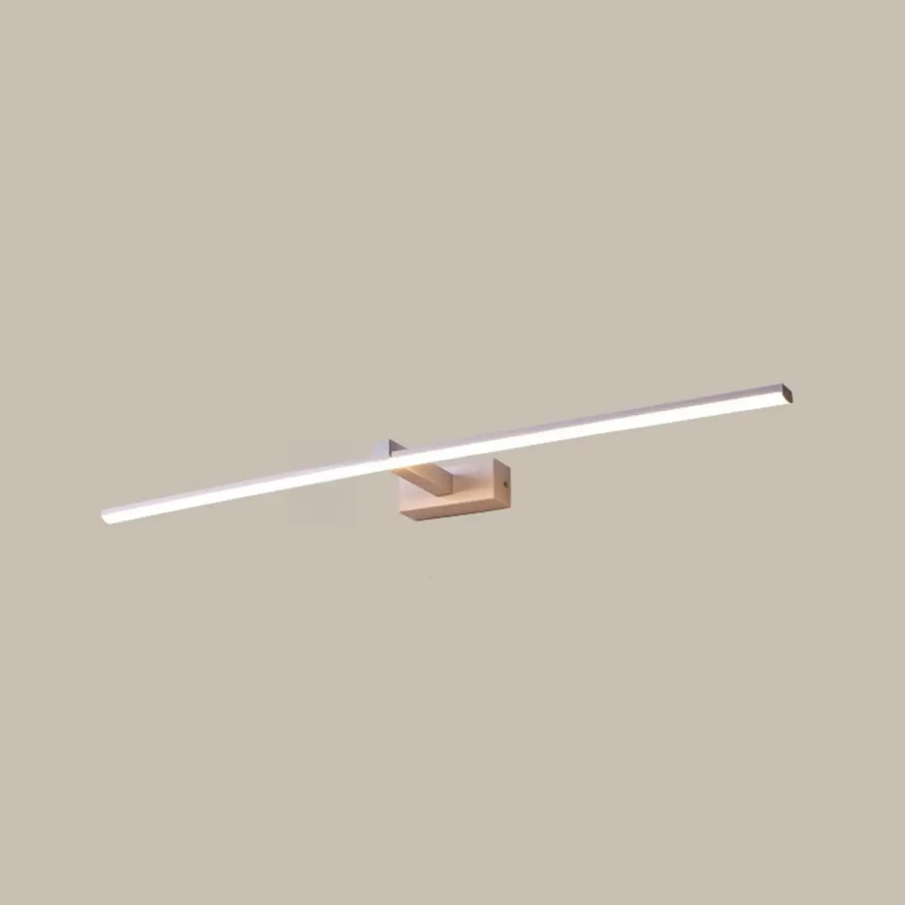 Minimalistic Long Linear LED Vanity Light with Natural Light