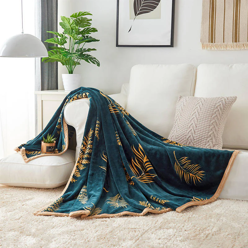 HULIANFU Soft Solid Blanket Fleece Flannel Blanket Adult Sofa Bedding Manta Red Green Blue Flannel Throw - Deanwangkt