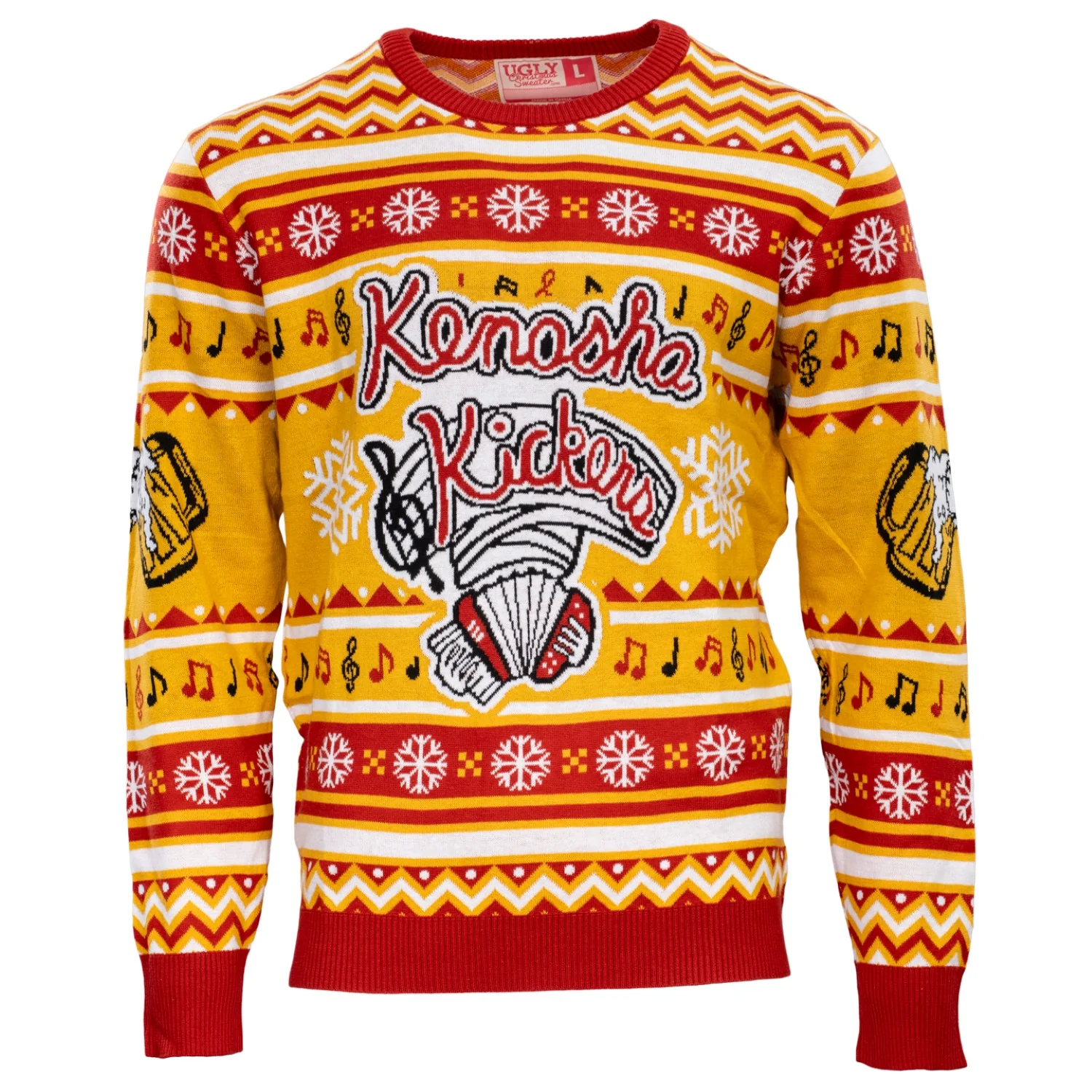 Kenosha Kickers Band Logo Ugly Christmas Sweater