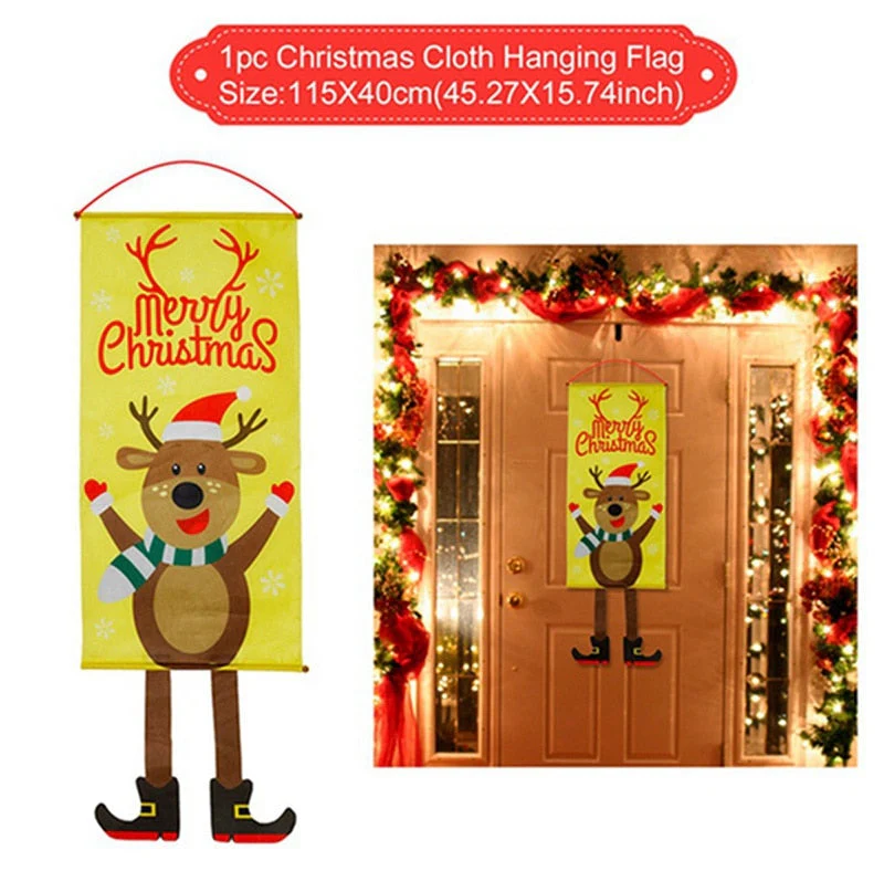 HULIANFU Merry Christmas Hanging Flag Christmas Decorations For Home Door Christmas Ornaments Xmas Gifts Navidad Decor 2026  New Year - Deanwangkt