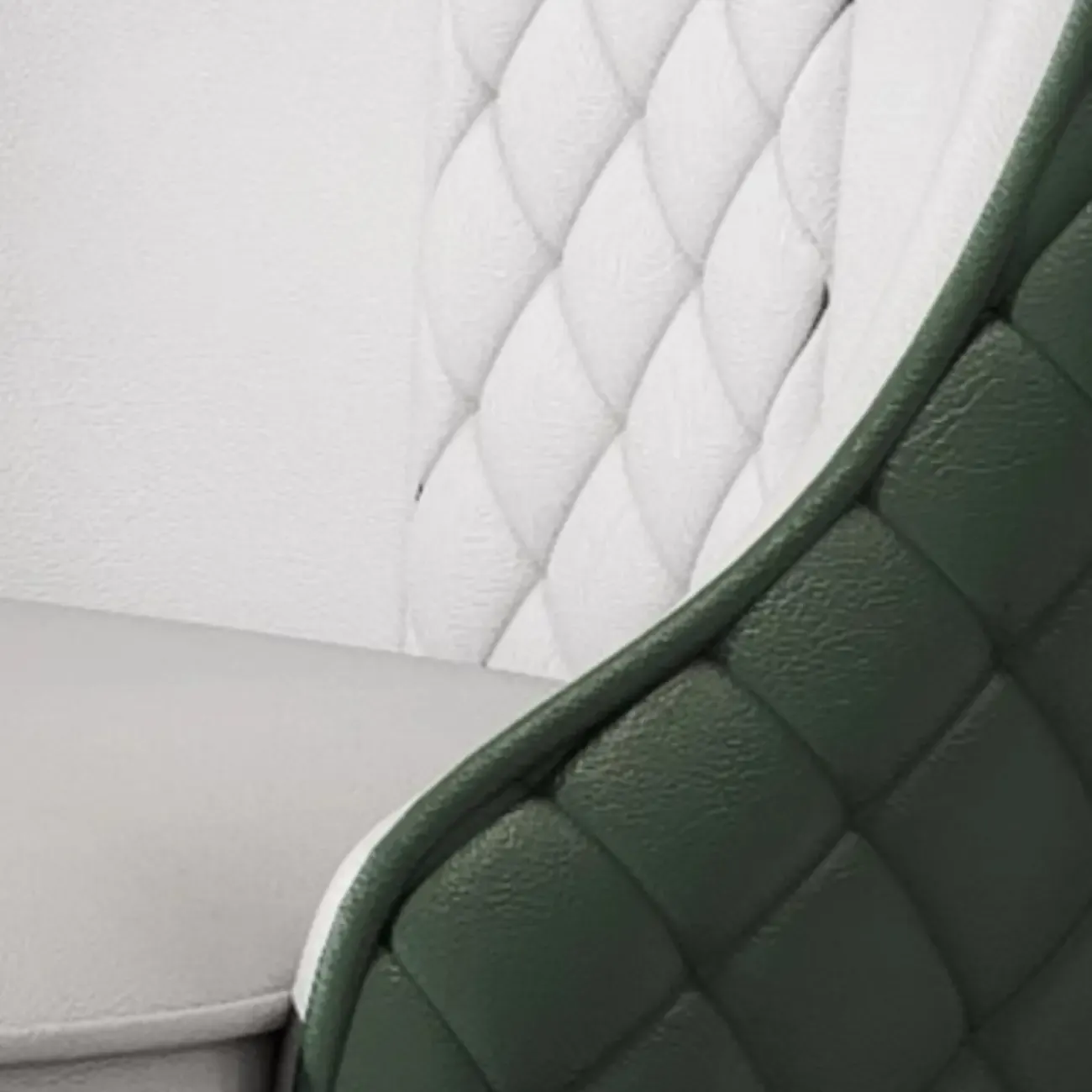 Faux Leather Dining Chair with High Back Sloped Arm