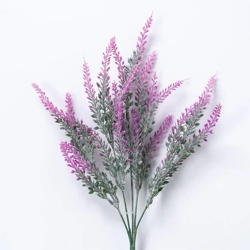 HULIANFU 2026  A Bunch of Provence Lavender Plastic Artificial Flowers False Plants Wedding Home Decoration Christmas Table Decoration - Deanwangkt