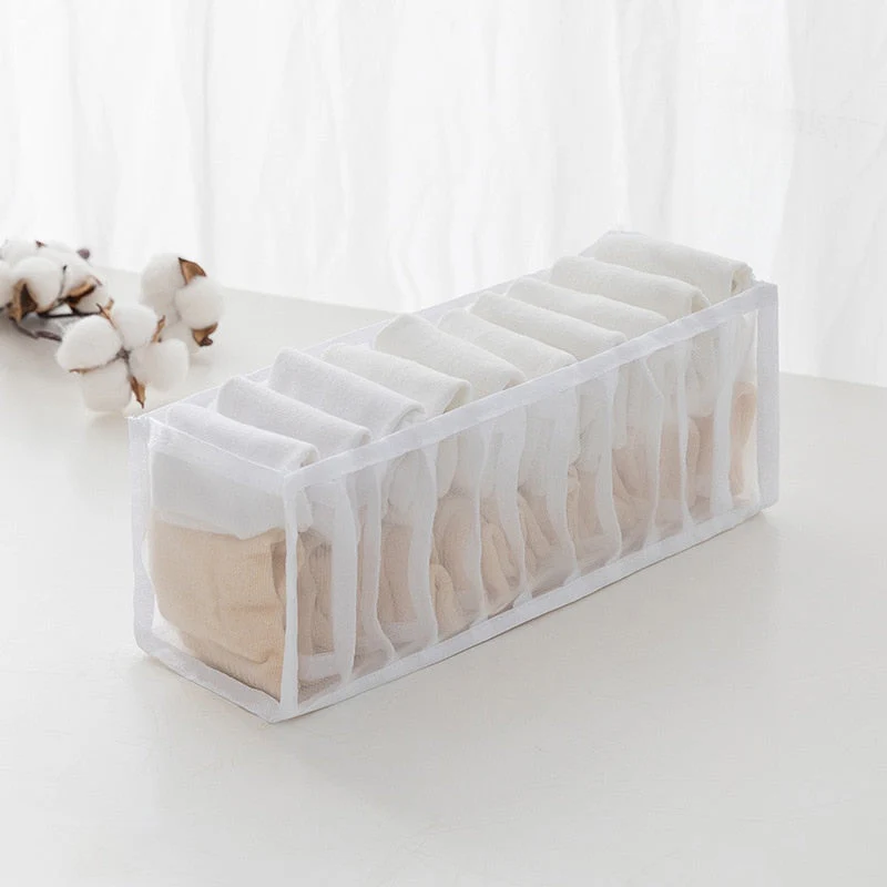 HULIANFU Stacking Pants Drawer Divider Organizer Jeans Compartment Storage Box Can Washed Home Closet Clothes Drawer Mesh Separation Box - Deanwangkt
