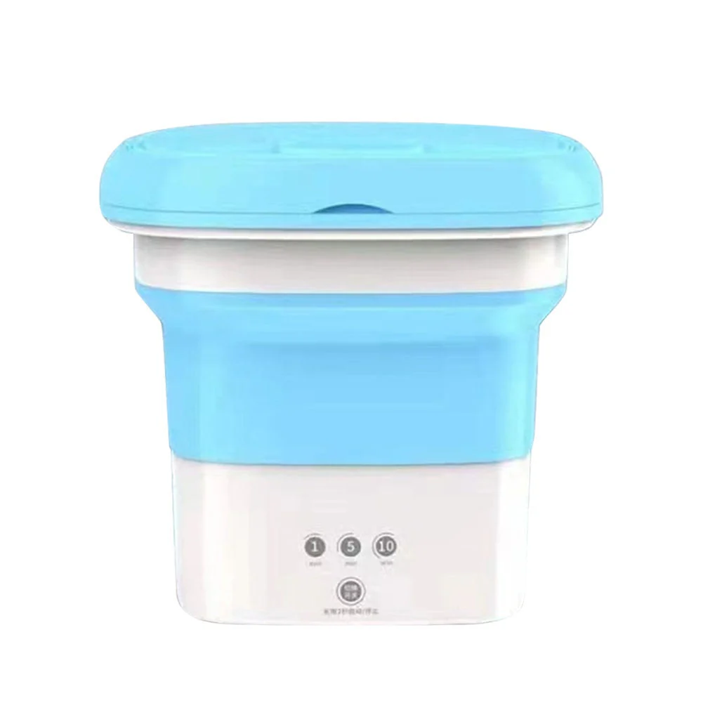 HULIANFU Portable Mini Folding Washing Machine for Socks Underwear Clothes Washer with Dryer Bucket Cleaning Washer Washing Machine - Deanwangkt
