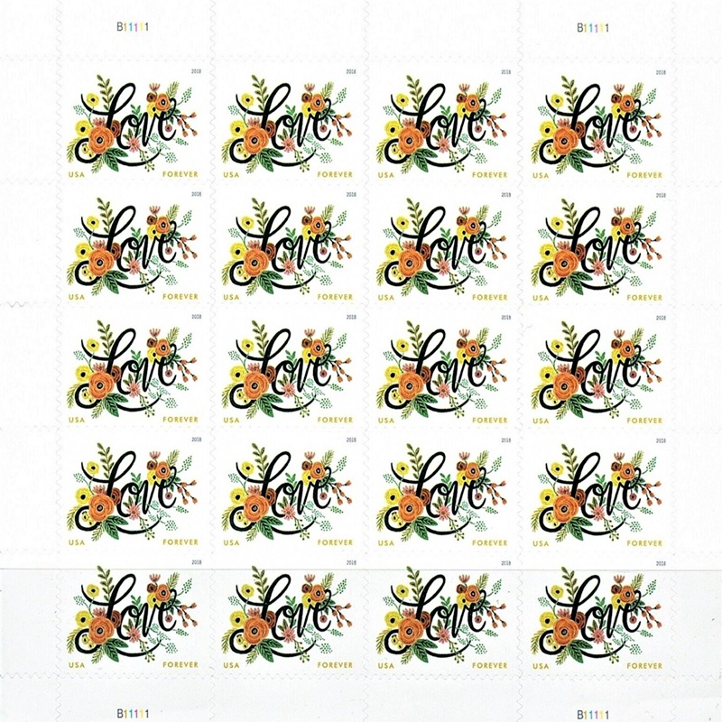 Love Flourishes 2018, (Sheet of 20) - TWENTYSTAMPS