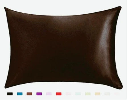HULIANFU Pure Emulation Silk Satin Pillowcase Comfortable Pillow Cover Pillowcase For Bed Throw Single Pillow Covers - Deanwangkt