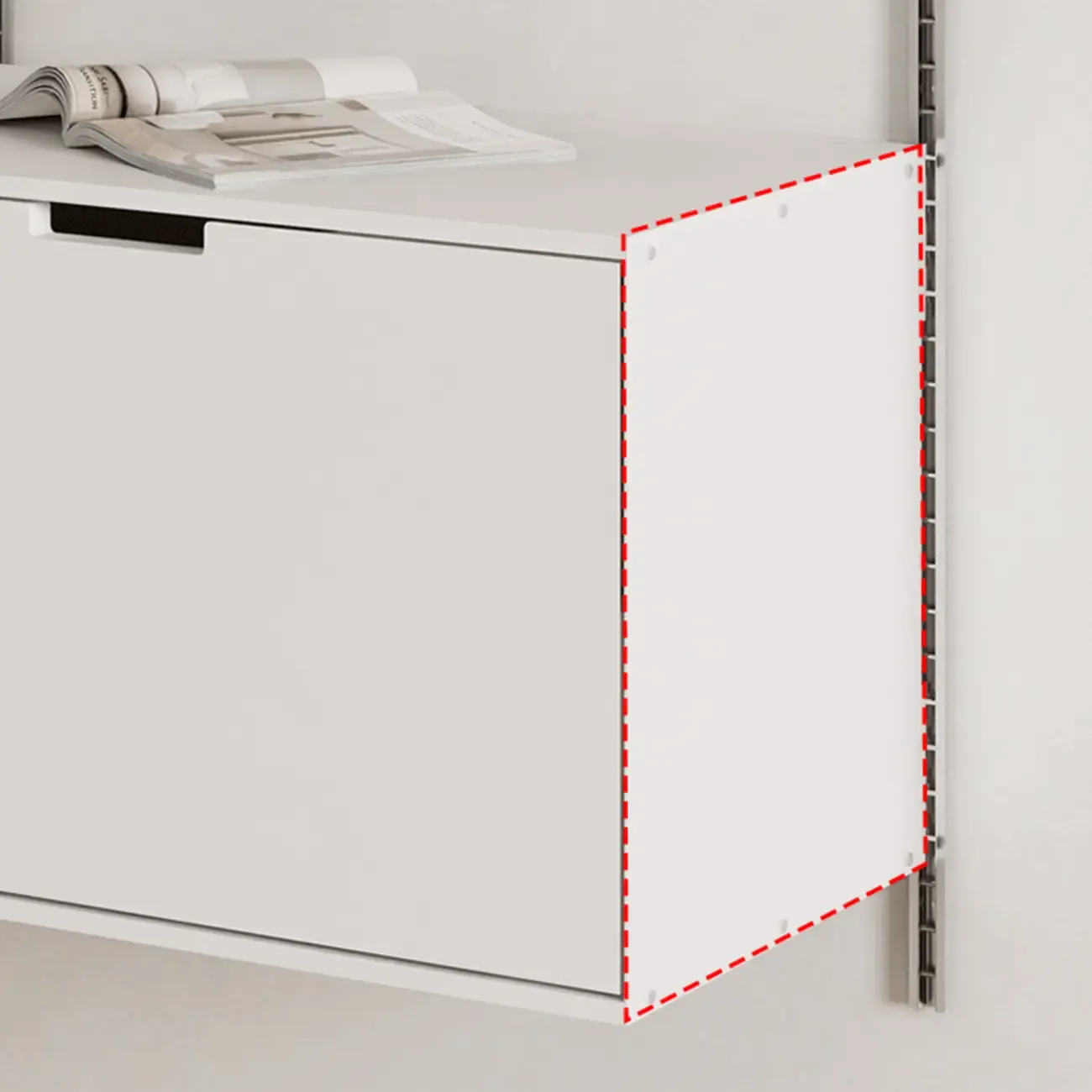 Functional Modern Wood Wall Unit Bookcase