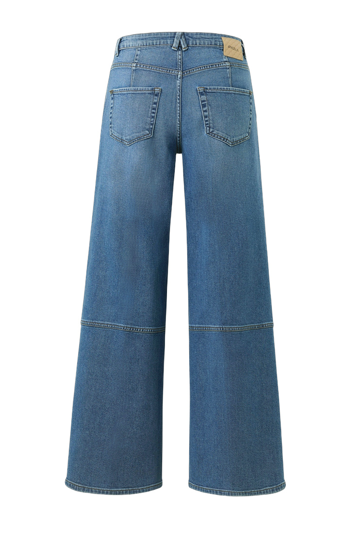 Weite Wide Leg Damenhose in Relaxed Fit aus weicher Baumwollmischung