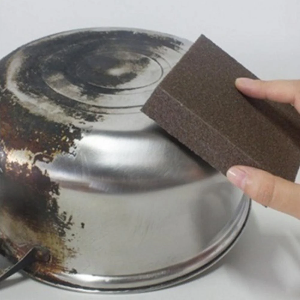HULIANFU Kitchen Bathroom Clean Sponge Silicon Carbide Sponge Cleaning Brush Emery Rust Removing Cleaning Tools limpieza hogar - Deanwangkt