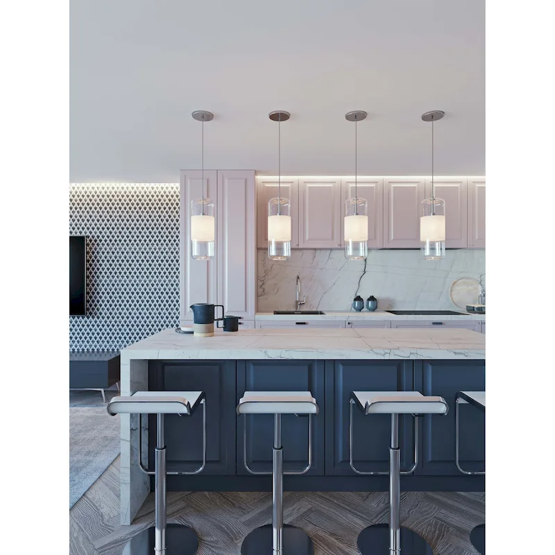 AFX Hermosa 1-light Satin Nickel 4000K LED Pendant