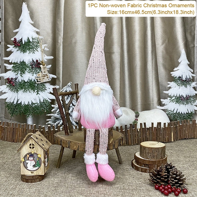 HULIANFU Santa Claus Christmas Doll Merry Christmas Decorations for Home Elk Christmas Ornaments Xmas Tree Decor  Navidad Natal Gifts - Deanwangkt