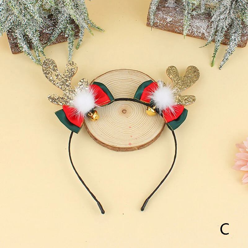 HULIANFU 2026  Christmas Headbands Santa Tree Elk Antlers Headband Kids Adult Headwear Reindeer Ornaments Christmas Decor Party Cosplay Gifts - Deanwangkt