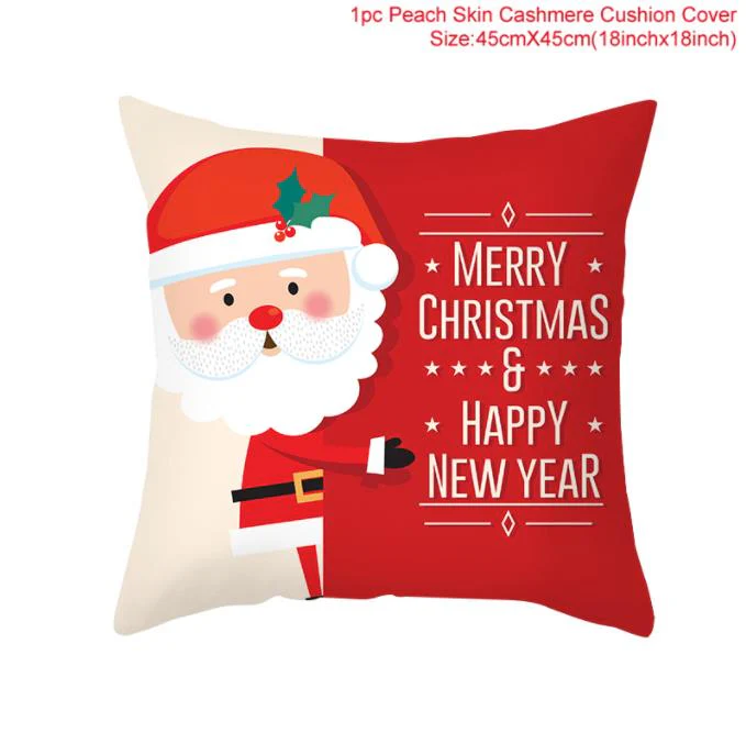 HULIANFU Santa pillowcase Happy New Year 2026  Xmas Gifts  Christmas Decor For Home Merry Christmas Ornament Navidad Natal Xmas Gifts - Deanwangkt