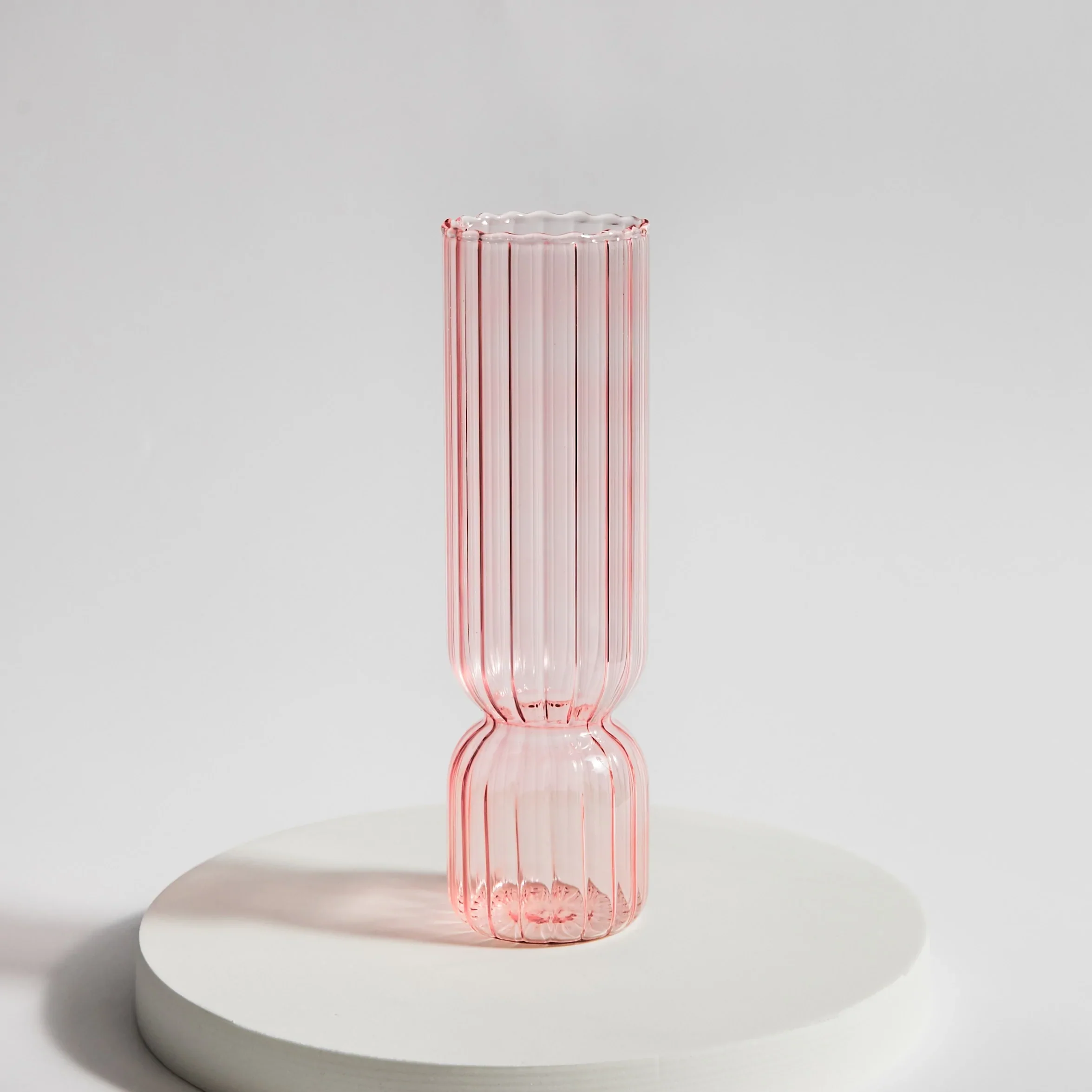 HULIANFU Nordic Glass Vase Small Glass Vases Flower Arrangement Home Decoration Accessories Modern Living Room Glass Ornament - Deanwangkt