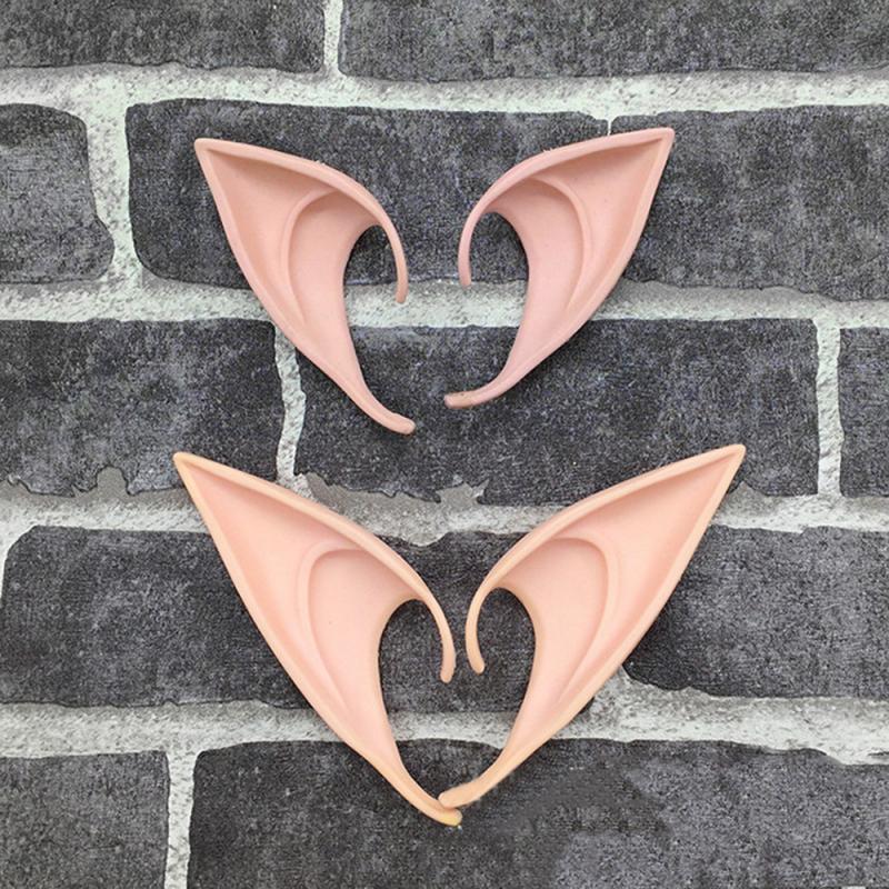 HULIANFU Party Decoration Latex Ears Fairy Cosplay Costume Accessories Angel Elven Elf Ears Photo Props Adult Kids Toys Halloween Supply - Deanwangkt