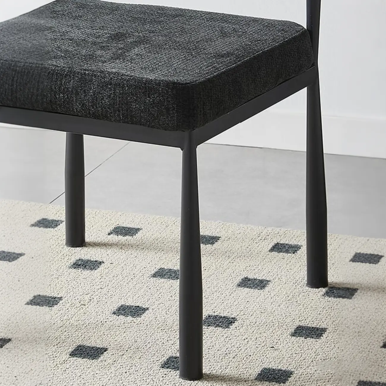 Mid-Century Modern Linen Upholstered Dining Chair