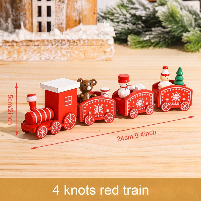 HULIANFU Merry Christmas Wooden Train Ornament Christmas Decoration For Home Santa Claus Gift Natal Navidad Noel  New Year Xmas Decor - Deanwangkt