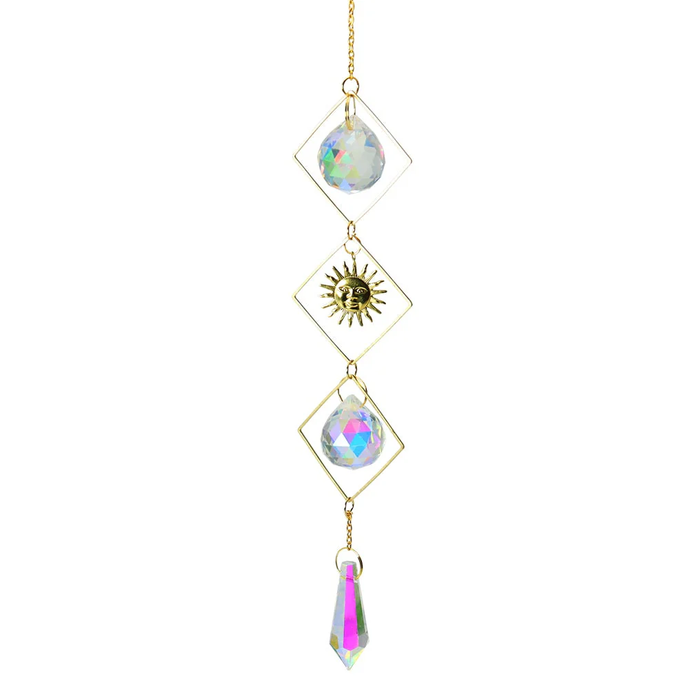 HULIANFU Prism Suncatcher,Hanging Window Crystals,Rainbow Light Catcher,Crystal Sun 50mm Catcher,Summer Gift,Octagon Beads - Deanwangkt