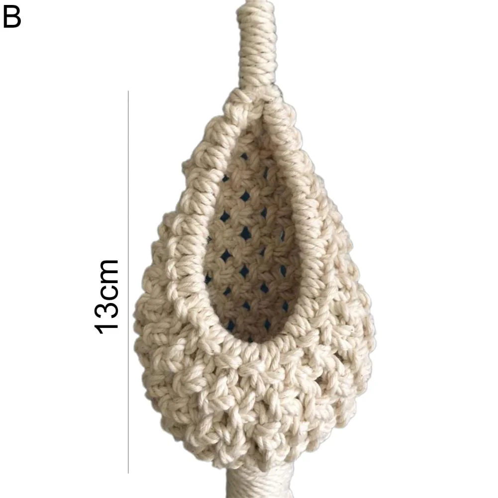 HULIANFU Northern Europe Hanging Basket Pineapple Shape Landscaping Cotton Macrame Flower Planter for Living Room Balcony Decorations - Deanwangkt