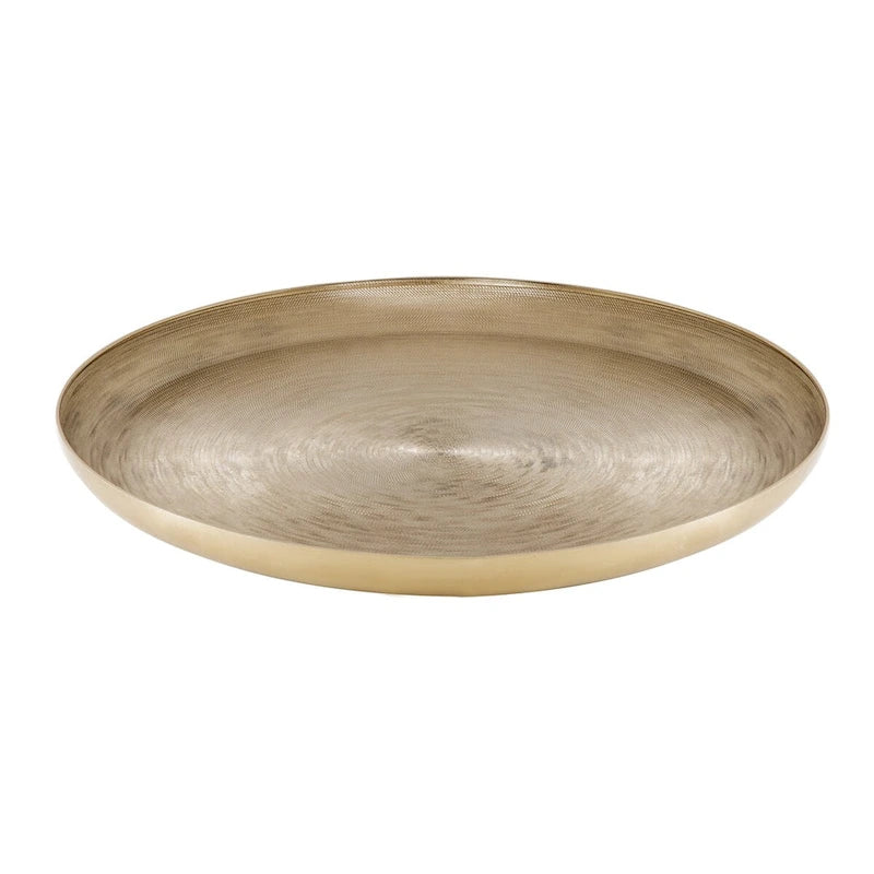 Kate and Laurel Stovring Round Metal Tray - 16  Diameter