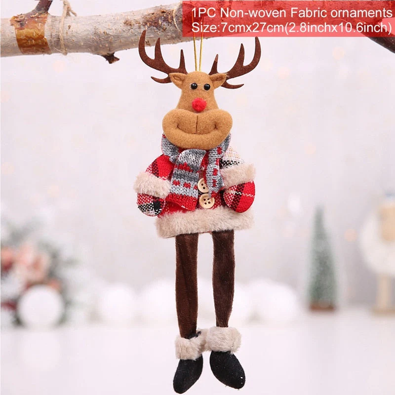 HULIANFU Santa Claus Christmas Doll Merry Christmas Decorations for Home Elk Christmas Ornaments Xmas Tree Decor  Navidad Natal Gifts - Deanwangkt