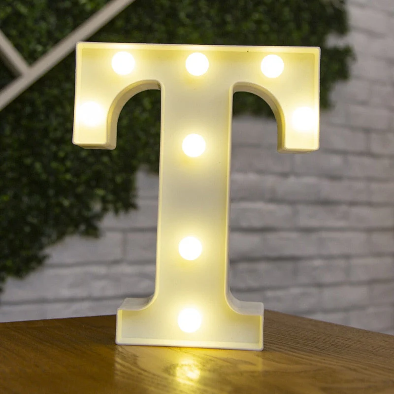 HULIANFU Luxury Alphabet Letter LED Lights Luminous Number Lamp  Battery Night Light for Home Wedding Birthday Christmas Party Decoration - Deanwangkt