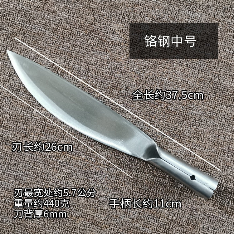 HULIANFU Stainless Steel Thickened Boning Knife Butcher Killing Pigs and Sheep Slaughter Knife Multifunctional Chef Split Skinning Knife - Deanwangkt