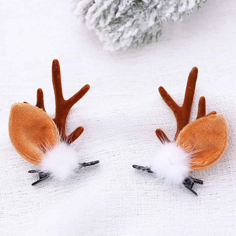 HULIANFU 2026  Christmas Headband Adornment Cute Antler Festival Style Headband Reindeer Ornaments Party Horns Cosplay Accessories - Deanwangkt
