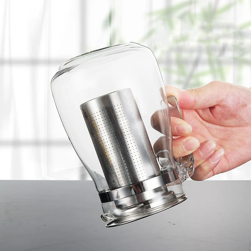 HULIANFU Teapot Glass Explosion-proof High Temperature Flower Teapot Teacup Teapot Filter Single Pot Tea Set Home Tea Cup Glass Juice Cup - Deanwangkt
