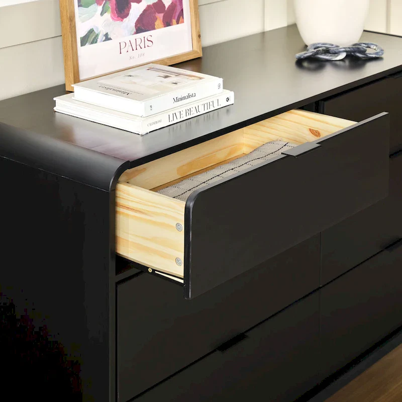 Middlebrook Curved Top Solid Wood 6-Drawer Dresser