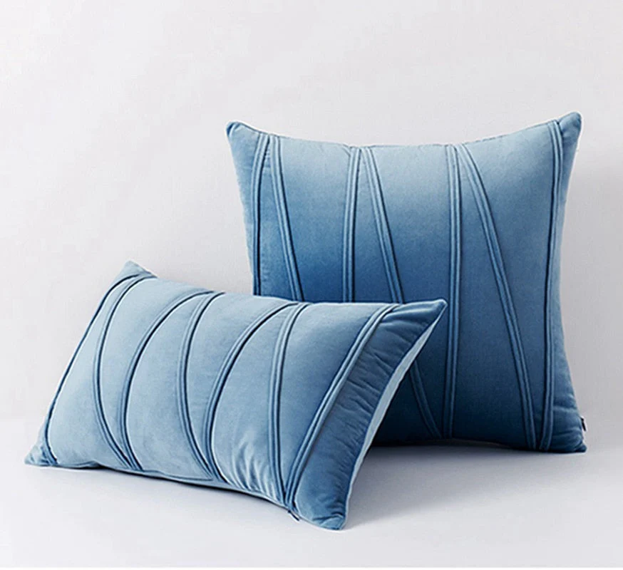 HULIANFU Inyahome New Art Velvet Yellow Blue Pink Solid Color Cushion Cover Pillow Cover Pillow Case Home Decorative Sofa Throw Decor - Deanwangkt