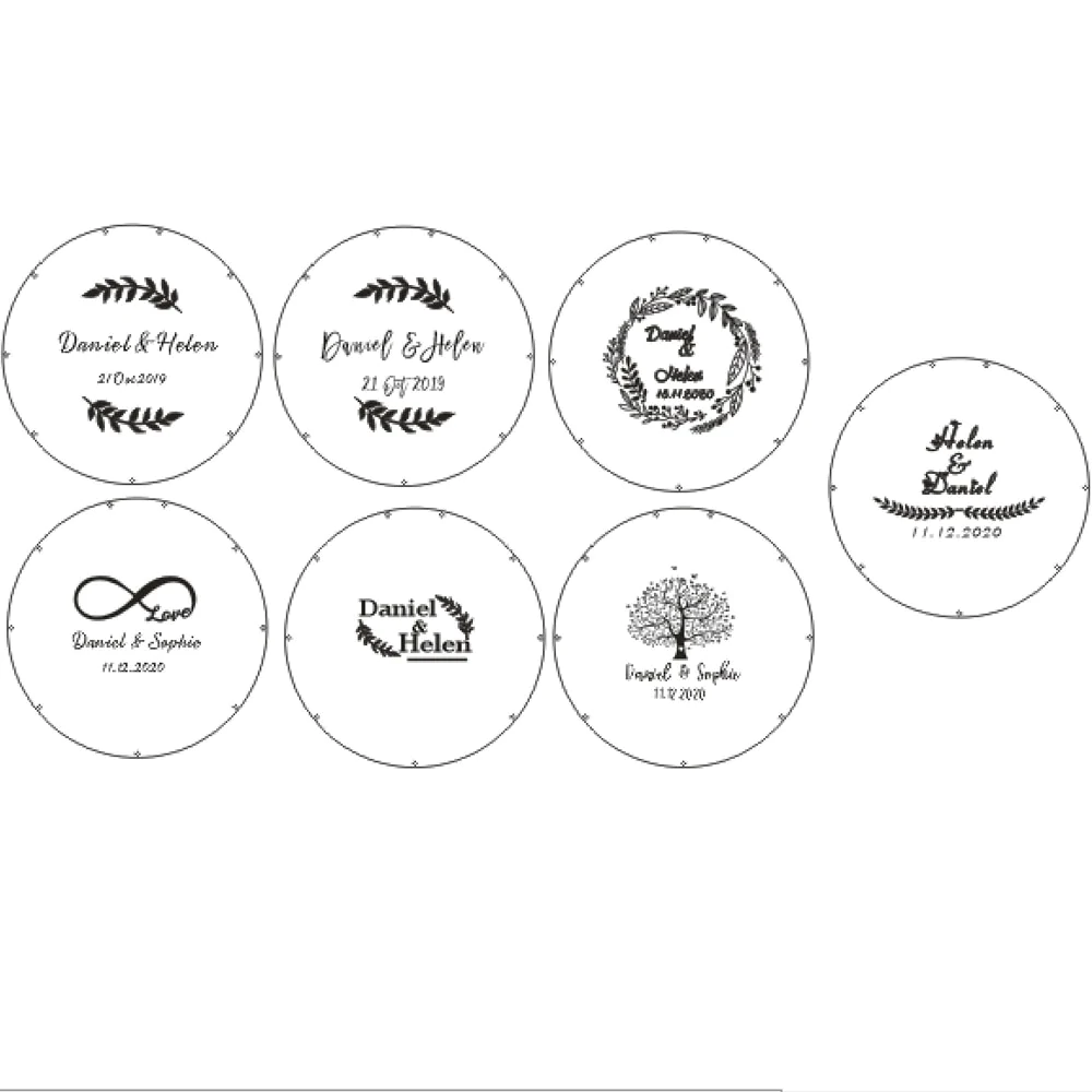 HULIANFU Personalized Acrylic round wedding guest book alternative,Acrylic drop top,Circle wood wedding guest book,wedding name sign, - Deanwangkt