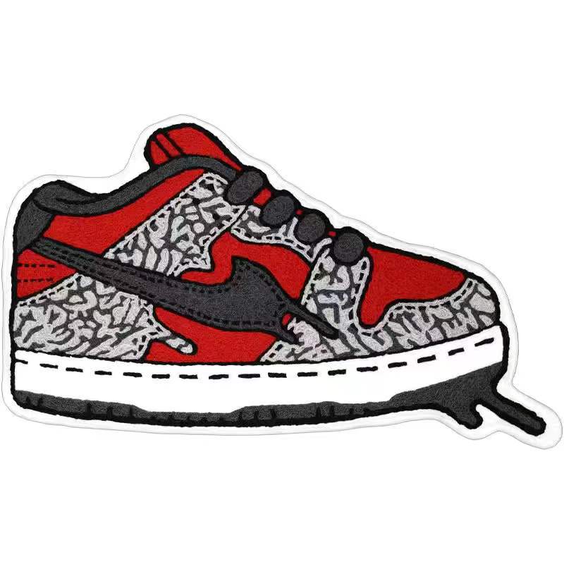 HULIANFU Sneaker Carpet Popular Fashion Rugs Living Room Decoration Bedroom Parlor Children Room Area Rug Mat Soft Flannel Rug and Carpet - Deanwangkt