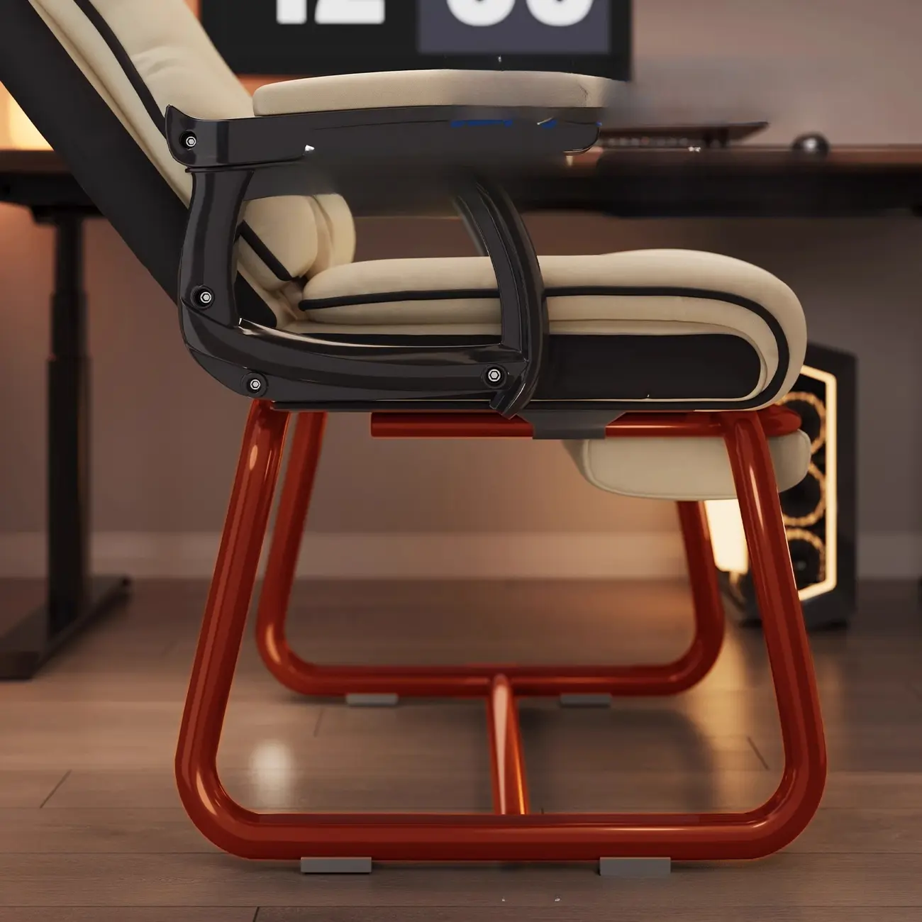 Yellow High-Back Leather Ergonomic Executive Chair