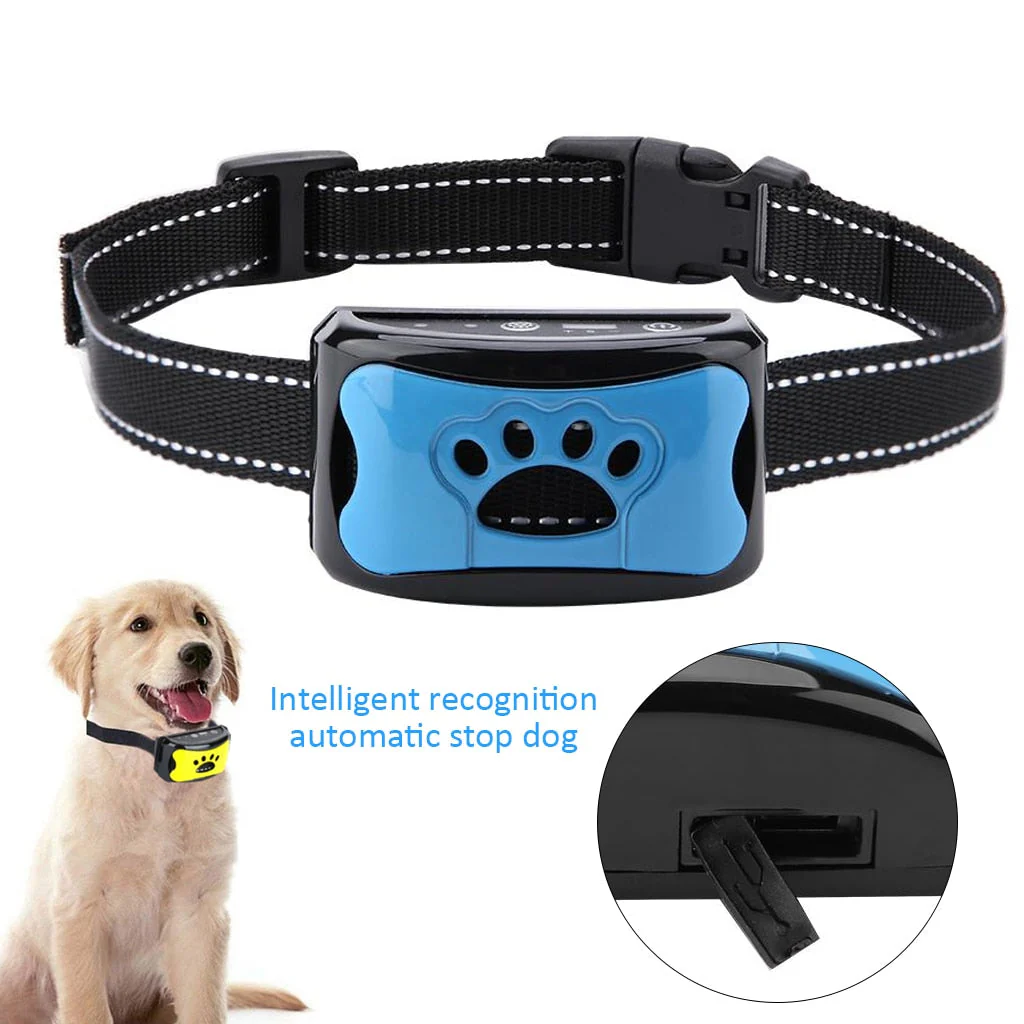 HULIANFU Waterproof Pet Dog Anti Barking Device Electric Dog Training Collar Dog Shock Deterrent Stop Barking Vibration Anti Bark Collar - Deanwangkt