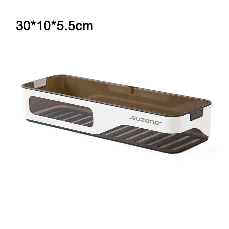 HULIANFU Wall Mounted Bathroom Shelf Shampoo Shower Organizer Punch-Free Bathroom Shelves Storage Rack Drainage Holder Household Items - Deanwangkt
