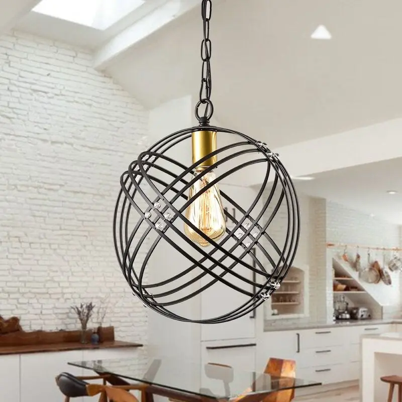 Maxax 1 - Light Single Globe Pendant with Crystal Accents - - MX19043-1-P