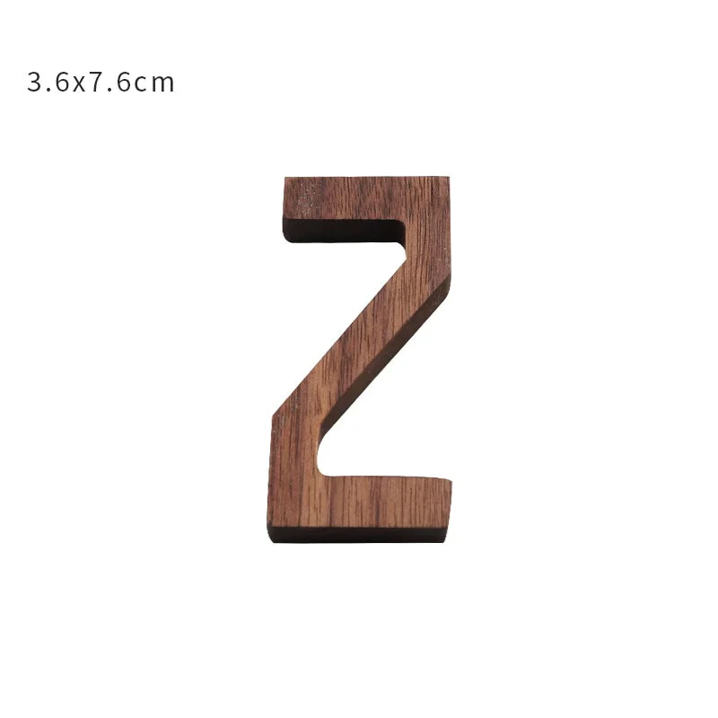 HULIANFU NEW Nordic Style Black Walnut Letter Decorative Letters Combination Wall Decoration DIY Letter Home Decoration Wooden Alphabet - Deanwangkt