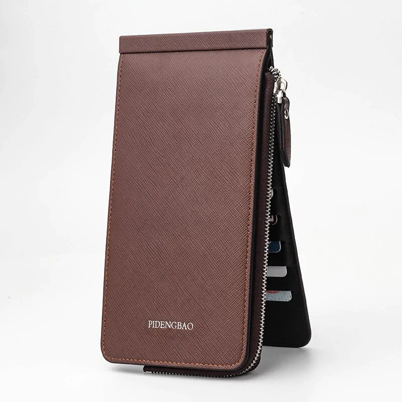 HULIANFU Multifunctional Long Wallet Card package Natural Resin Material Electroplated Metal Zipper High Quality Waterproof Wallet - Deanwangkt