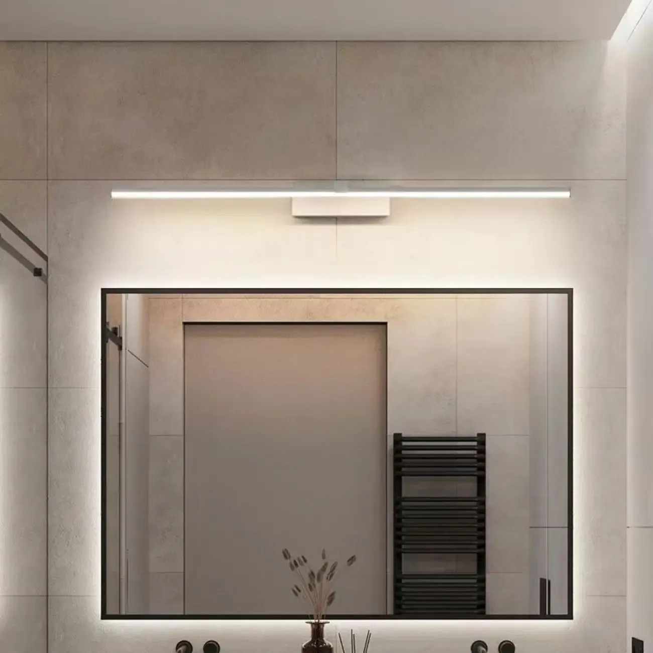 Modern Linear Bathroom Vanity Light with Dimmable Design