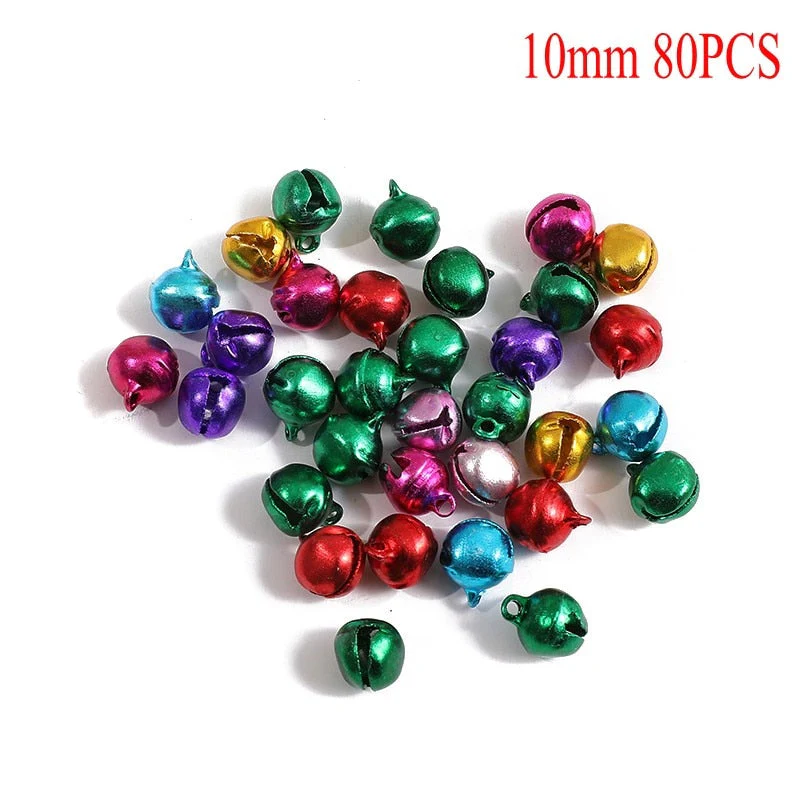 HULIANFU  Christmas Decoration Bells Iron Loose Beads Small for Festival Party Decoration Christmas Tree Decoration DIY Crafts Accessories - Deanwangkt