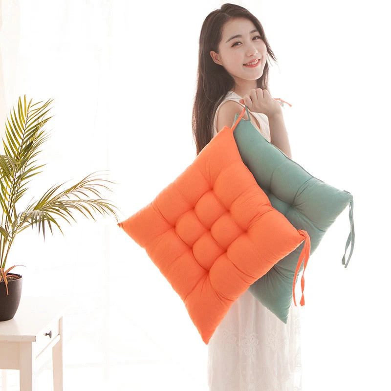 HULIANFU Winter Home Chair Cushion New Outdoor Thick Cushion Pad Office Dining Chair Mattress Pure Sofa Chair Back Pad Comfort Square - Deanwangkt