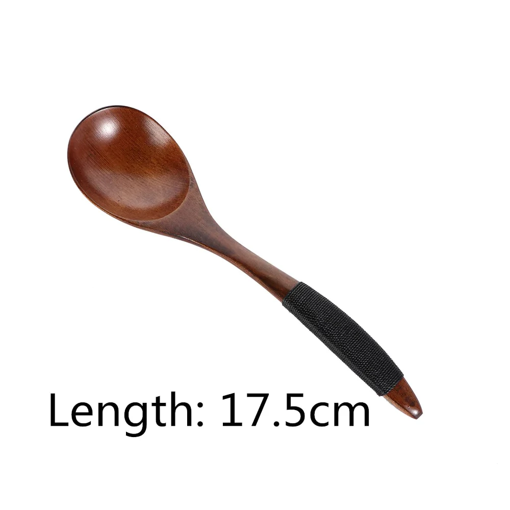 HULIANFU Natural Wooden Spoon & Fork Dinner Kit Rice Soups Utensil Cereal Handmade  Home Tableware Dinnerware Cutlery For Kicthen - Deanwangkt