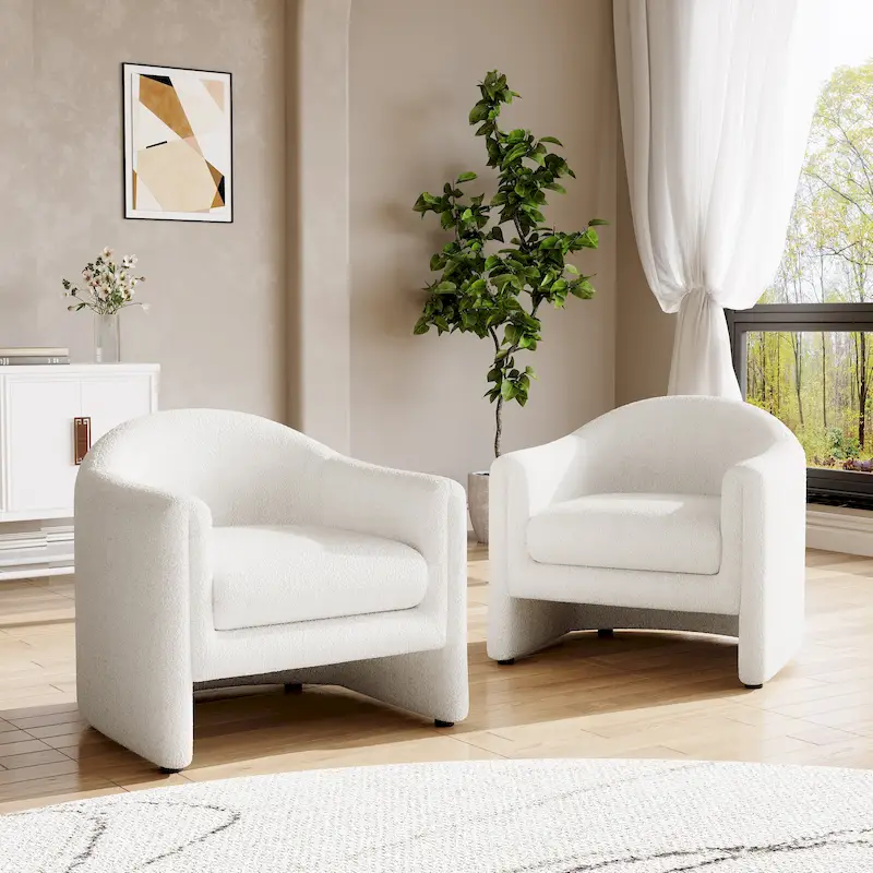 Modern 32.3 wide Upholstered Accent Chairs Set of 2