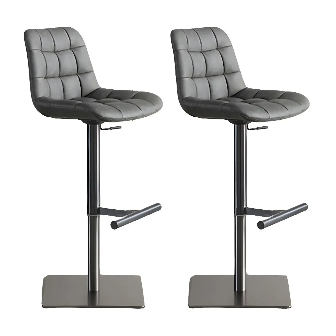 Modern Low Back Cushioned Swivel Adjustable Bar Stool