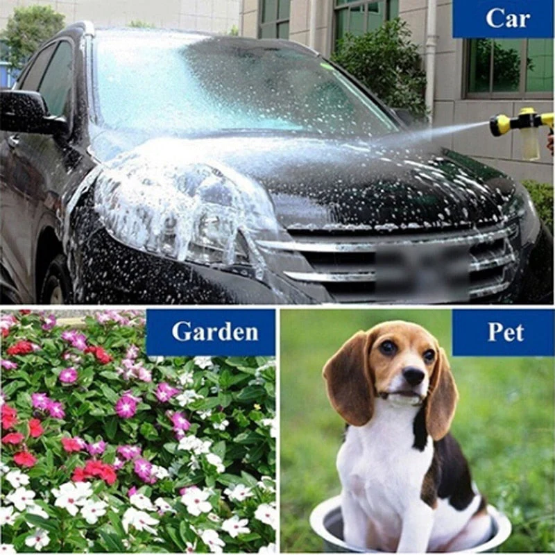 HULIANFU Water Gun Hose Nozzle Car Washer Garden Watering Jet Spray High Pressure Sprinkler Foam Lance Automobiles Cleaning Tool - Deanwangkt