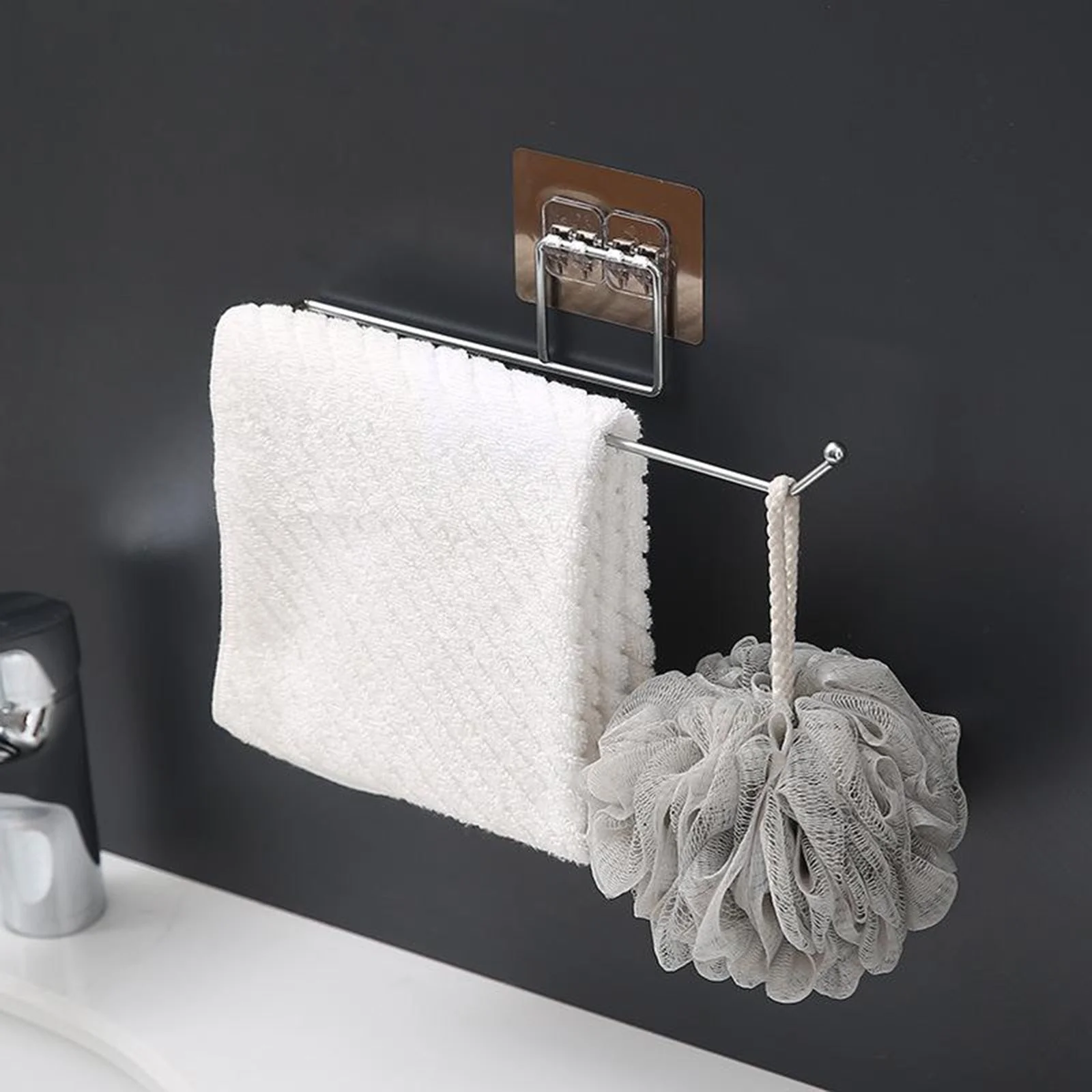 HULIANFU Toilet Paper Towel Holder Stainless Steel Self Adhesive on Smooth Surfaces - Deanwangkt