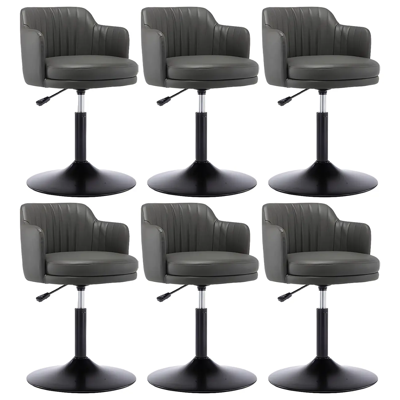 Modern Leather Armrests Swivel Adjustable Bar Stool