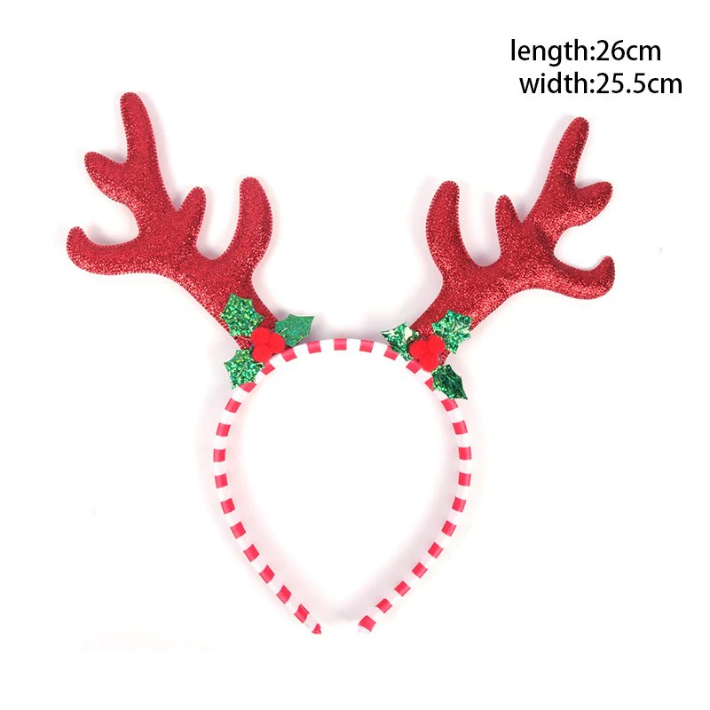 HULIANFU 2026  Christmas Headbands Christmas Tree Reindeer Antlers Hairband Xmas Party Kids Hairhoop  Christmas Glasses Photo Booth Props - Deanwangkt